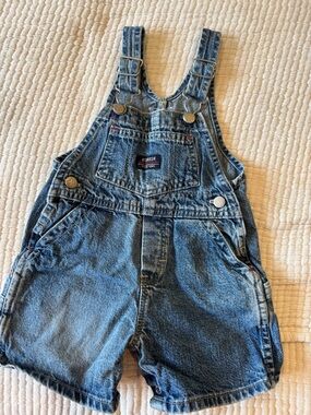 Vintage OshKosh B'gosh Denim Vestbak" short overalls